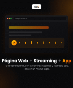 Pagina web + streaming + app
